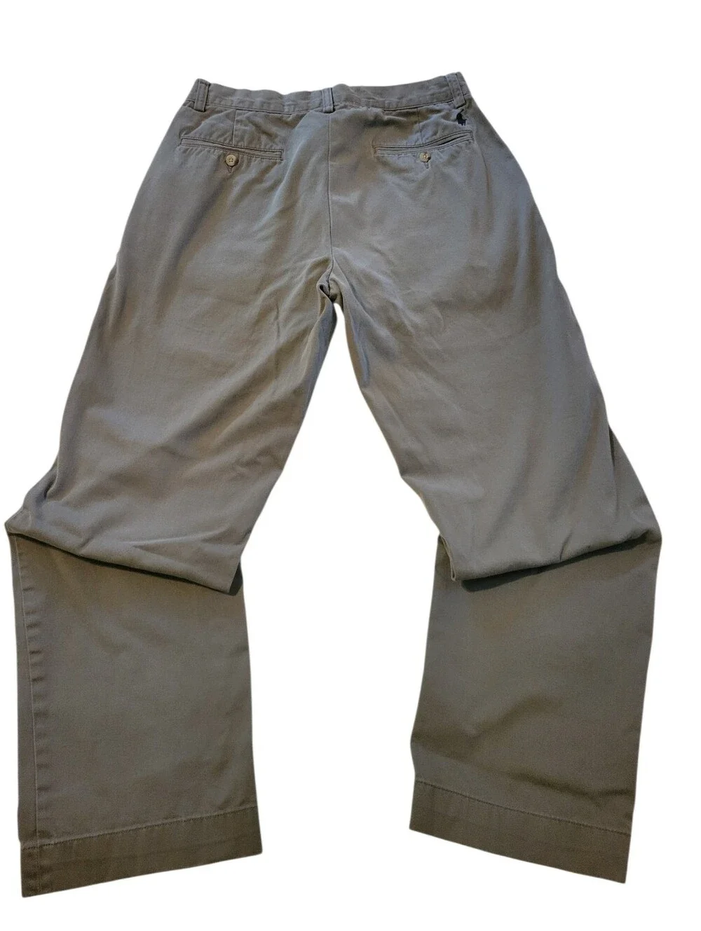 Vintage Polo Ralph Lauren Preston 100% Cotton Chino Trousers Gray Mens 30X30